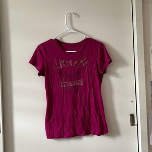 pink armani exchange graphic